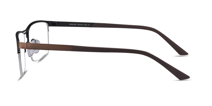 Cavalier Brun Métal Montures de lunettes de vue d'EyeBuyDirect