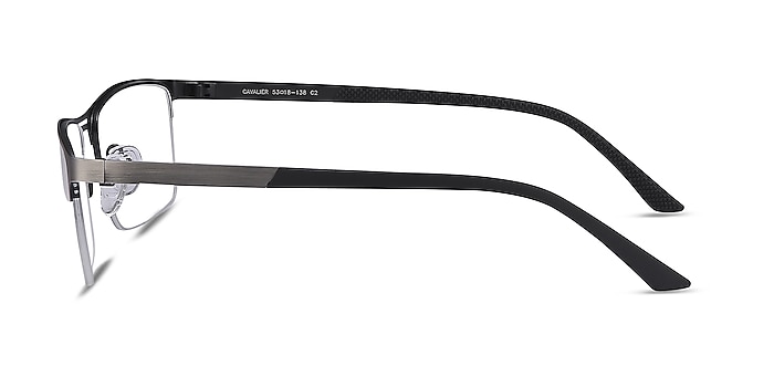 Cavalier Gunmetal Métal Montures de lunettes de vue d'EyeBuyDirect