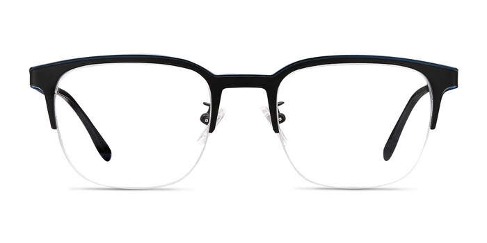 Fathom Blue Black Métal Montures de lunettes de vue d'EyeBuyDirect