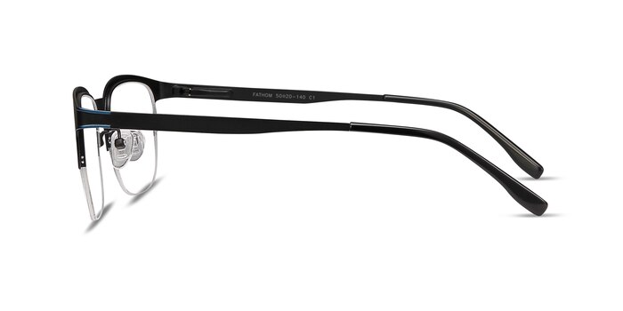 Fathom Blue Black Metal Eyeglass Frames from EyeBuyDirect