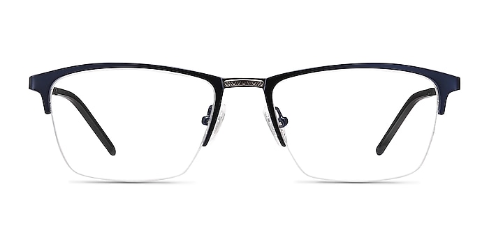 Osmosis Blue Metal Eyeglass Frames from EyeBuyDirect