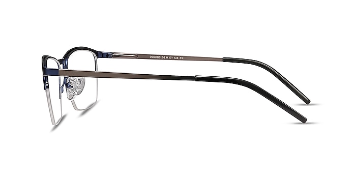Osmosis Blue Metal Eyeglass Frames from EyeBuyDirect