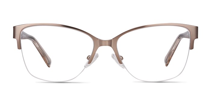 Feline Or rose Acetate-metal Montures de lunettes de vue d'EyeBuyDirect