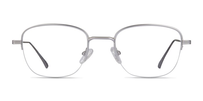 Navigator Silver Metal Eyeglass Frames from EyeBuyDirect