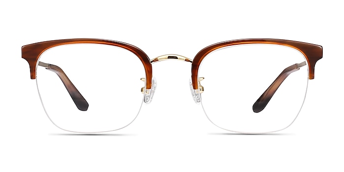Curie Brown Acetate-metal Eyeglass Frames from EyeBuyDirect