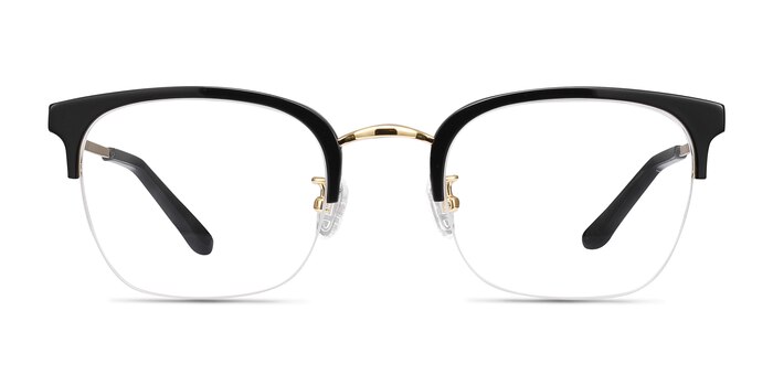 Curie Noir Acetate-metal Montures de lunettes de vue d'EyeBuyDirect