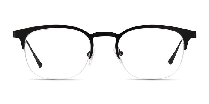 Hemisphere Noir Métal Montures de lunettes de vue d'EyeBuyDirect