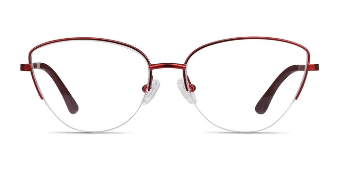 Star Burgundy Metal Eyeglass Frames from EyeBuyDirect