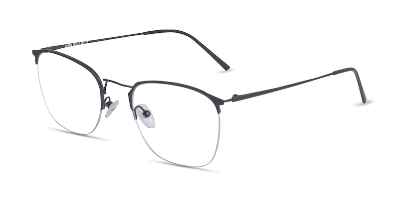 Urban Square Black Semi Rimless Eyeglasses | Eyebuydirect