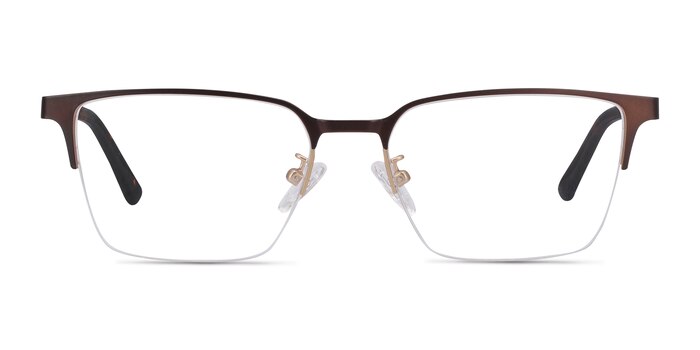 Brink Brun Métal Montures de lunettes de vue d'EyeBuyDirect