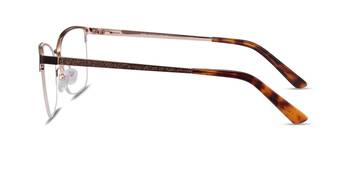 Kira Burgundy Metal Eyeglass Frames from EyeBuyDirect