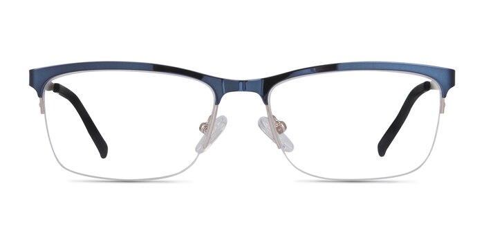 Rally Navy Metal Eyeglass Frames from EyeBuyDirect