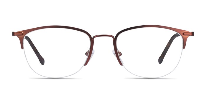 Elise Brown Metal Eyeglass Frames from EyeBuyDirect