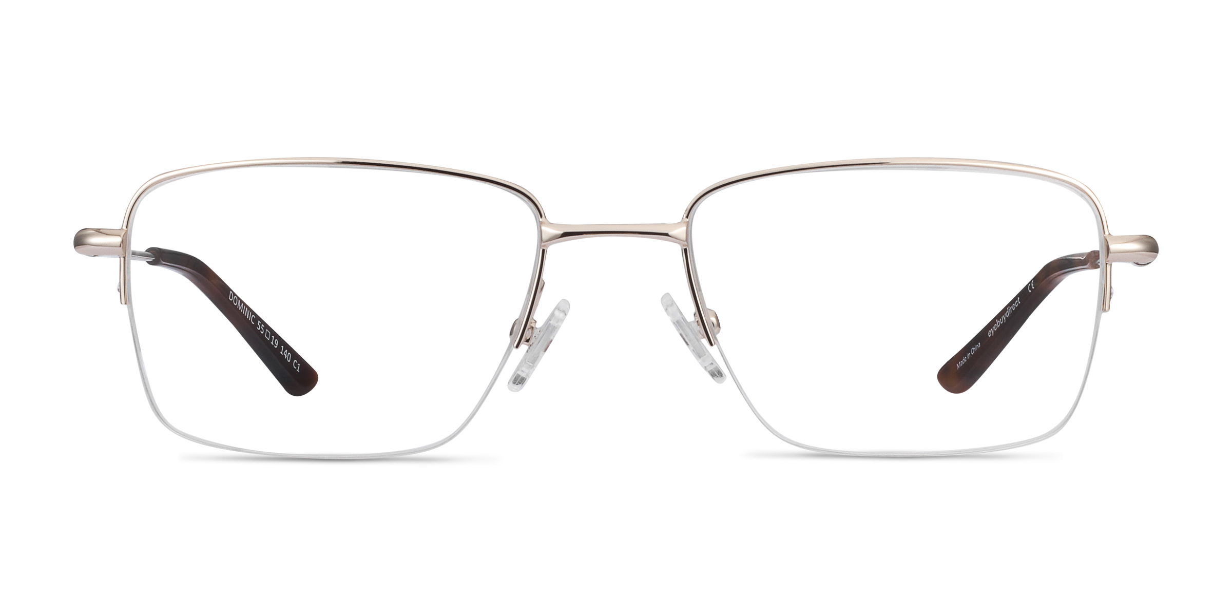 Dominic Rectangle Gold Glasses for Men | Eyebuydirect