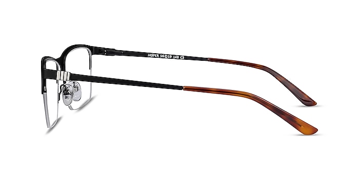 Jasper Noir Métal Montures de lunettes de vue d'EyeBuyDirect