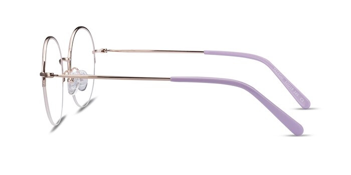 Takashi Purple & Gold Metal Eyeglass Frames from EyeBuyDirect