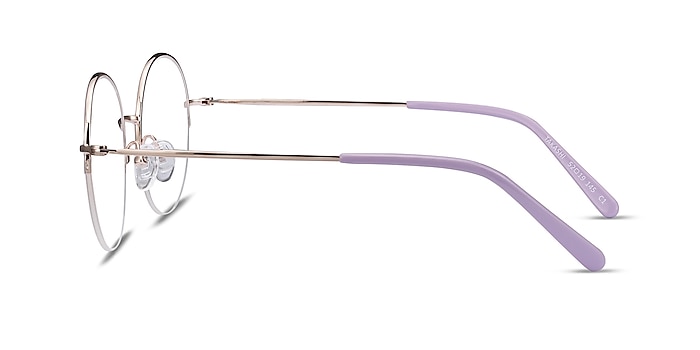 Takashi Purple & Gold Métal Montures de lunettes de vue d'EyeBuyDirect