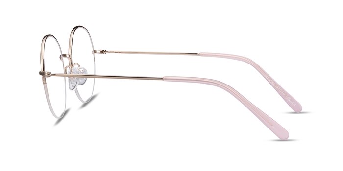 Takashi Pink & Gold Metal Eyeglass Frames from EyeBuyDirect