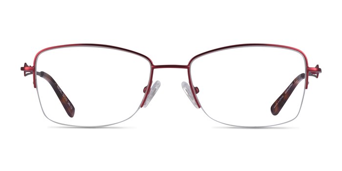 Rachel Burgundy Metal Eyeglass Frames from EyeBuyDirect