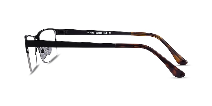 Travis Black Metal Eyeglass Frames from EyeBuyDirect
