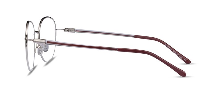 Written Silver Red Métal Montures de lunettes de vue d'EyeBuyDirect