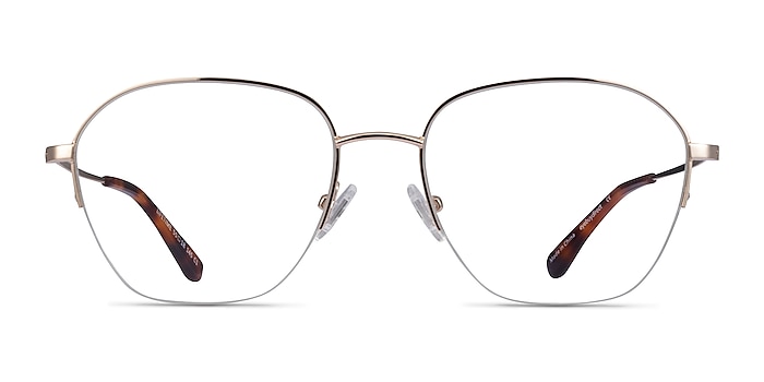 Lifetime Light Gold Metal Eyeglass Frames from EyeBuyDirect