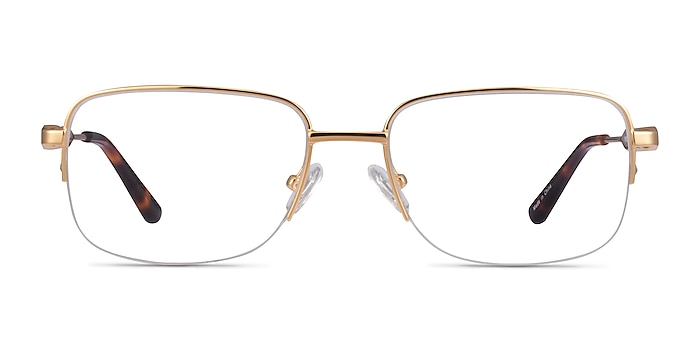Kanye Gold Metal Eyeglass Frames from EyeBuyDirect