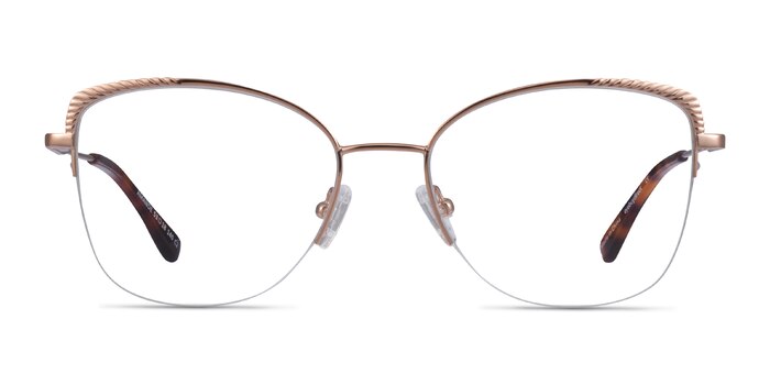 Amande Rose Gold Metal Eyeglass Frames from EyeBuyDirect