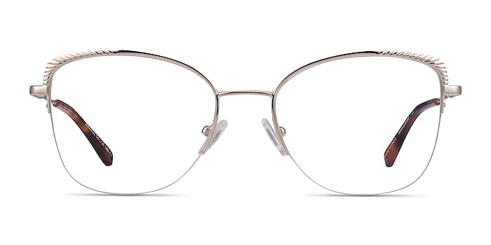 Amande Gold Metal Eyeglass Frames from EyeBuyDirect