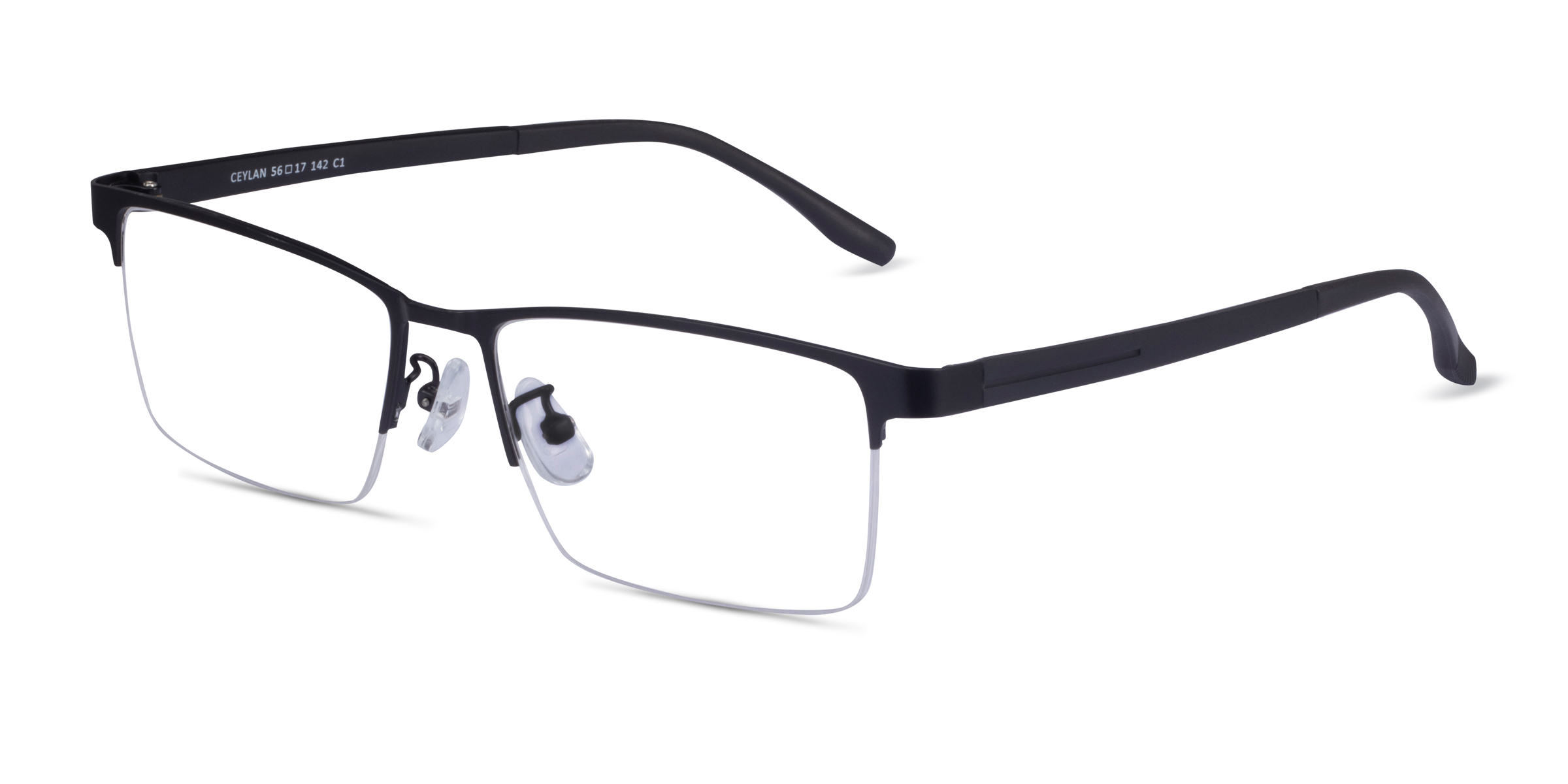 Ceylan Rectangle Black Glasses for Men | Eyebuydirect