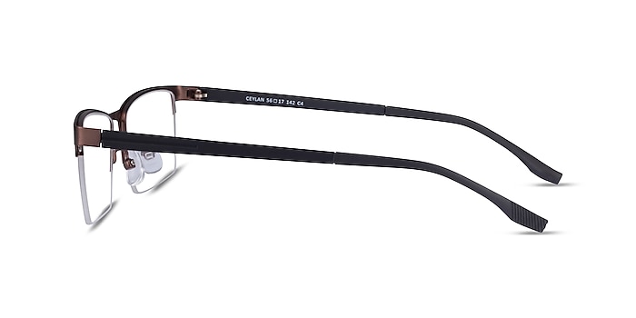 Ceylan Coffee Black Metal Eyeglass Frames from EyeBuyDirect
