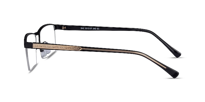 Zac Black Gold Metal Eyeglass Frames from EyeBuyDirect