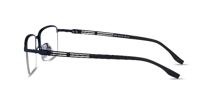 Nine Navy Black Métal Montures de lunettes de vue d'EyeBuyDirect