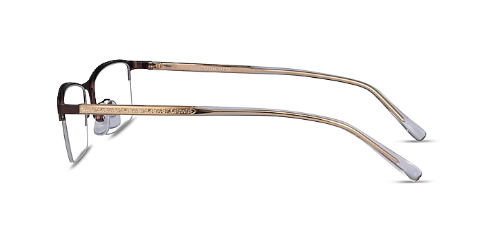 Cadel Brown Gold Métal Montures de lunettes de vue d'EyeBuyDirect