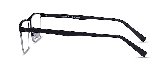 Chronos Noir Métal Montures de lunettes de vue d'EyeBuyDirect