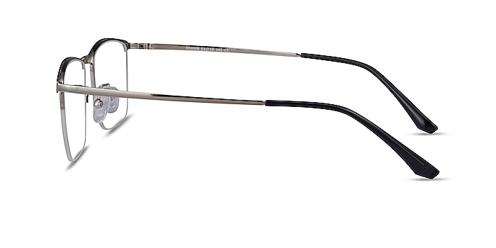 Shawn Black Silver Metal Eyeglass Frames from EyeBuyDirect