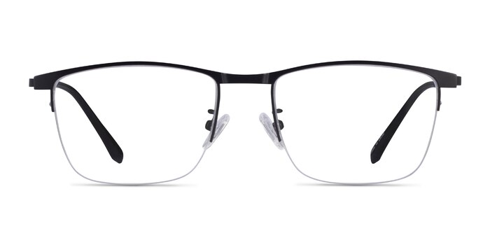 Shawn Matte Black Métal Montures de lunettes de vue d'EyeBuyDirect