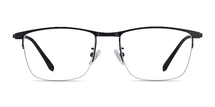 Shawn Matte Black Metal Eyeglass Frames from EyeBuyDirect