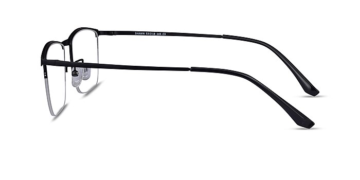 Shawn Matte Black Métal Montures de lunettes de vue d'EyeBuyDirect