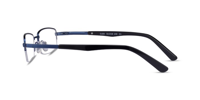 Cleo Matte Blue Métal Montures de lunettes de vue d'EyeBuyDirect