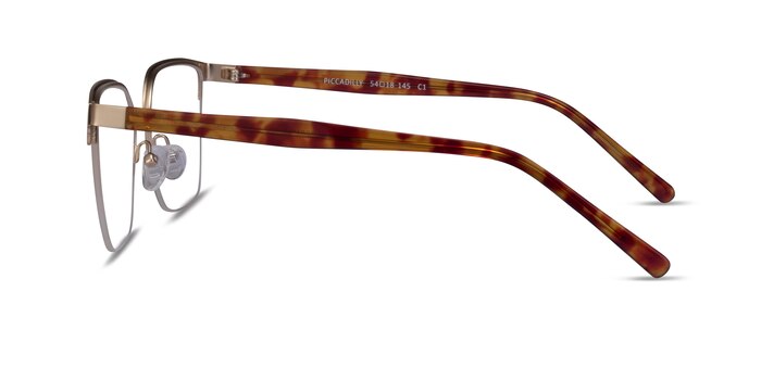 Piccadilly Gold Burgundy Acétate Montures de lunettes de vue d'EyeBuyDirect