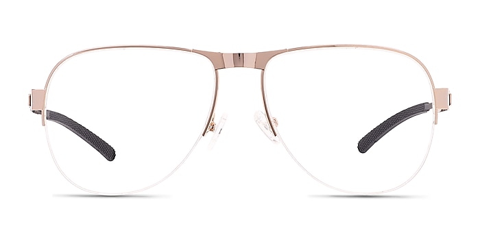 Schematic Gold Metal Eyeglass Frames from EyeBuyDirect