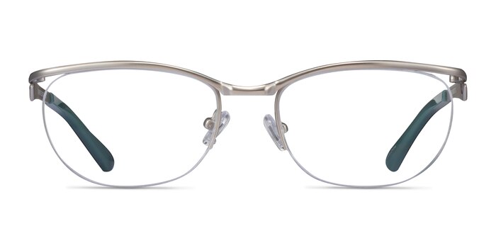 Commerce Silver Gray Métal Montures de lunettes de vue d'EyeBuyDirect
