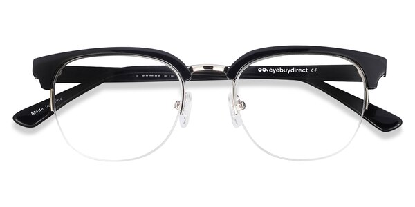 Genbu prescription eyeglasses ( Black ) - 18455 - Eyeglasses This semi-rimless browline frame looks great on bo sku 18455