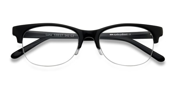 Luna prescription eyeglasses (Black) - 18409 - Eyeglasses Get that retro look with a bold Black frame and a  sku 18409