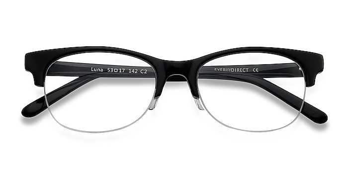 Black Luna -  Vintage Acetate Eyeglasses