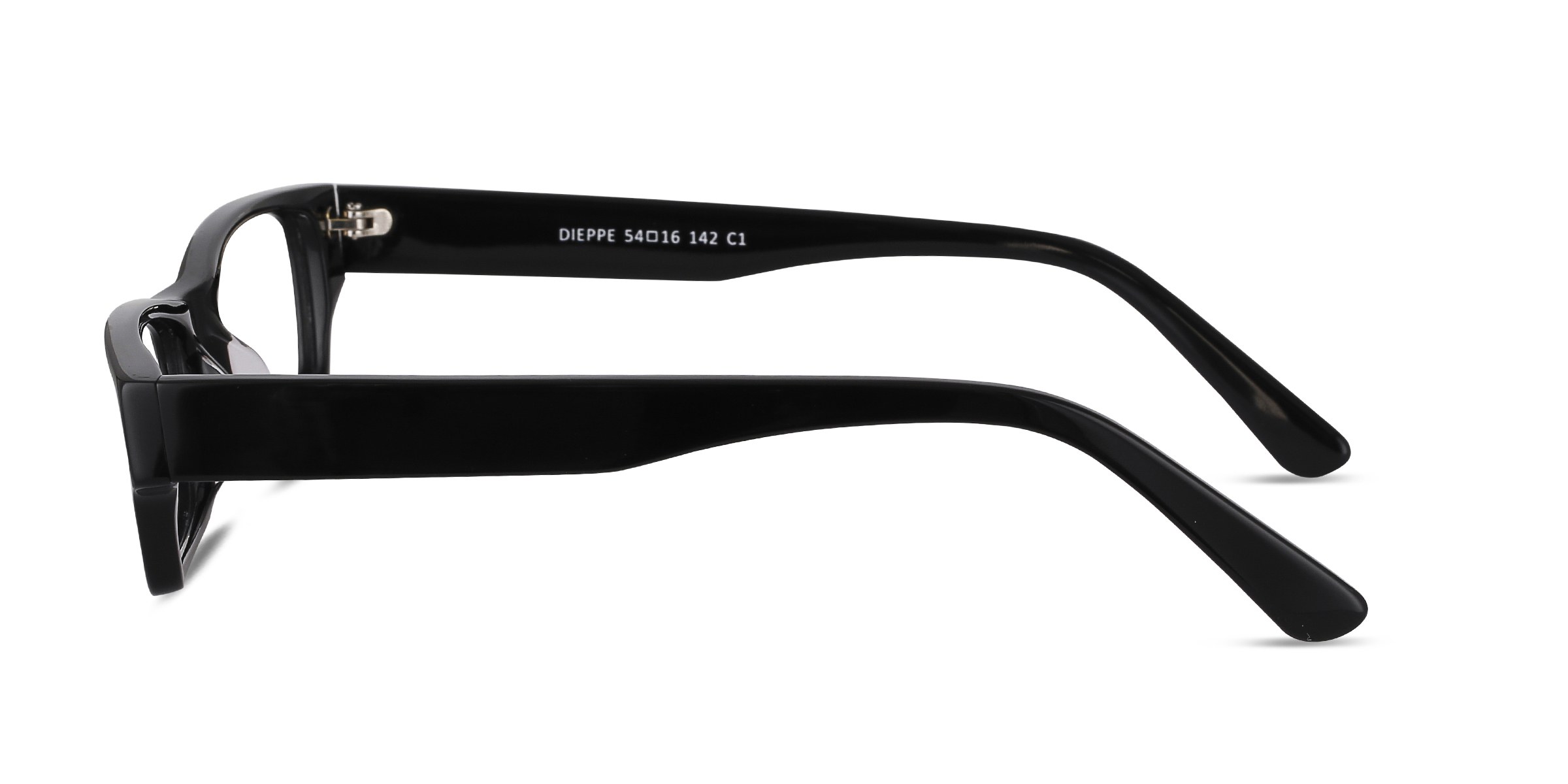Dieppe Rectangle Black Full Rim Eyeglasses | Eyebuydirect