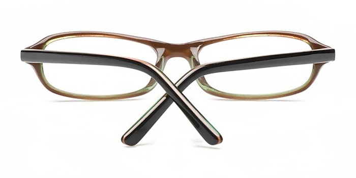 Black/Green HT023 -  Colorful Acetate Eyeglasses