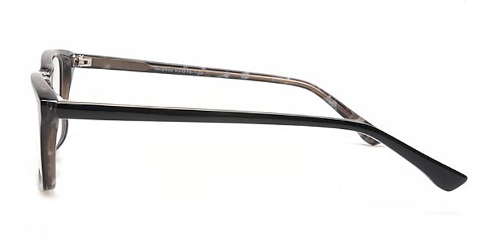 Dauphin Black/Grey Acetate Eyeglass Frames from EyeBuyDirect