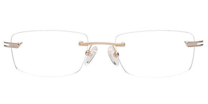 GL0009 Golden Metal Eyeglass Frames from EyeBuyDirect